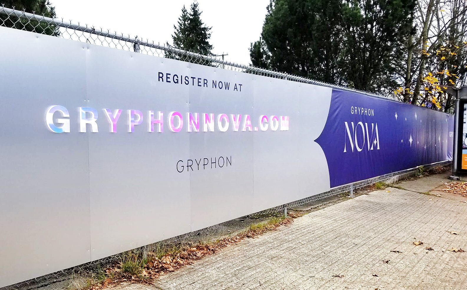 fence banner for Gryphon development