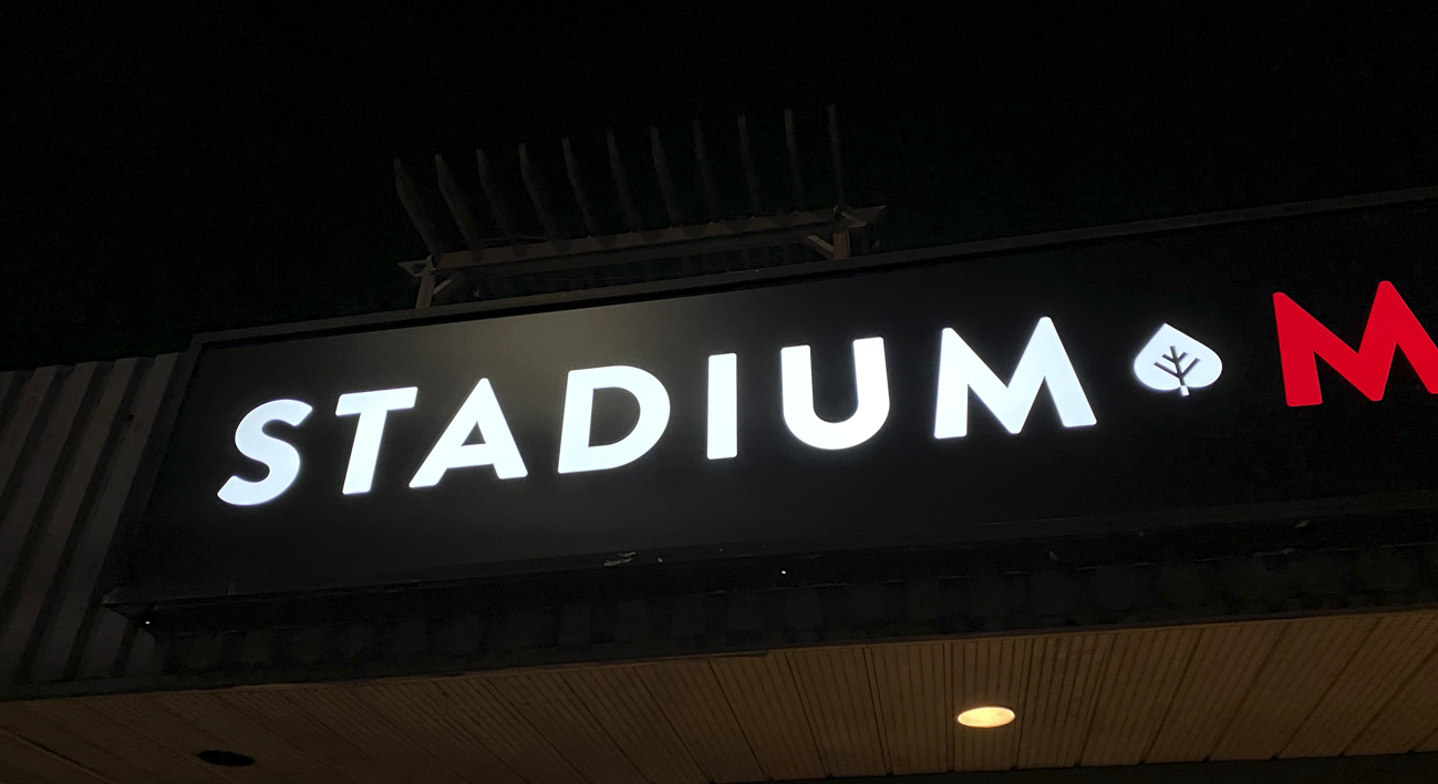 stadium market led sign detail